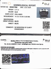 5.77/CT Natural Iolite with Govt Lab Certificate (2331)